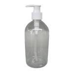 Clear 500ml Pump Bottle with Label