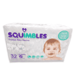 Squimbles Nappies Large 10-15kgs x 128 (Size 4)