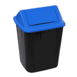 32L Coloured Swing Top Bin Blue