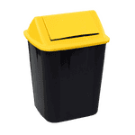 32L Coloured Swing Top Bin Yellow