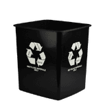 15L Recycling Bin - No Lid  Black