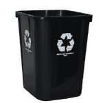 32L Recycling Bin - No Lid Black